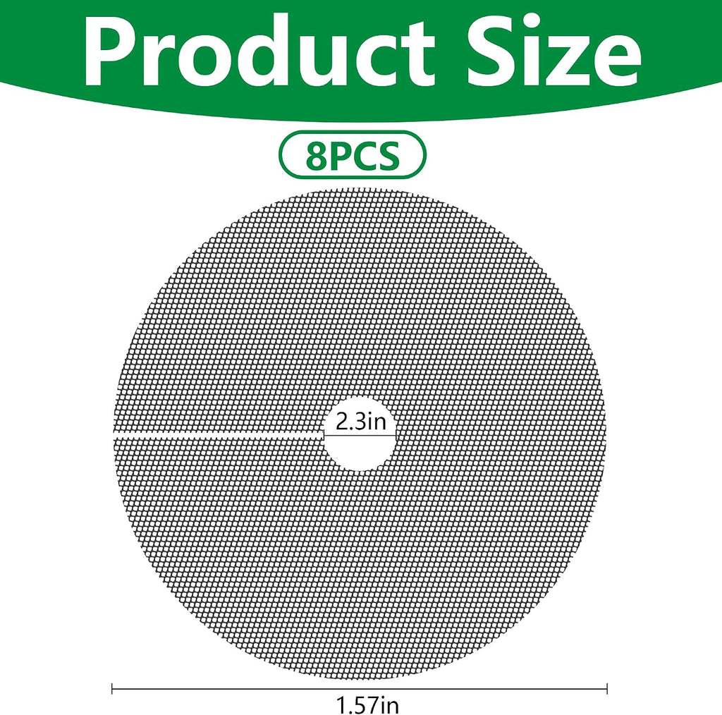 Adnee 8 Pcs 15.7 Inch Plant Pot Grids, Cuttable Plant Pot Soil Covers Protectors from Animals, Indoor Round Planter