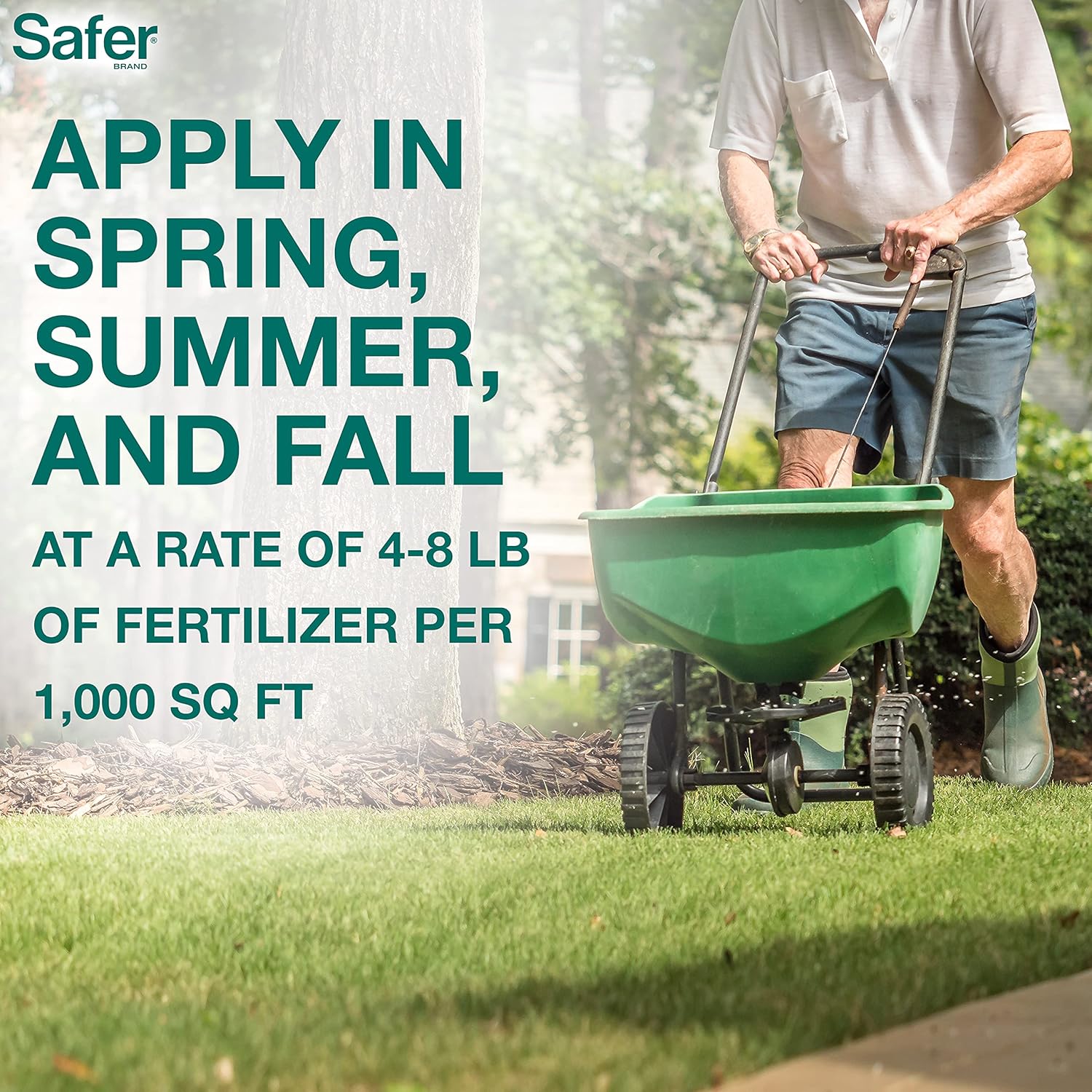 Safer Brand Lawn Restore Natural Lawn Fertilizer - 9335SR - Non-Burning Fertilizer - 9-0-2 NPK - Use for Healthy Grass
