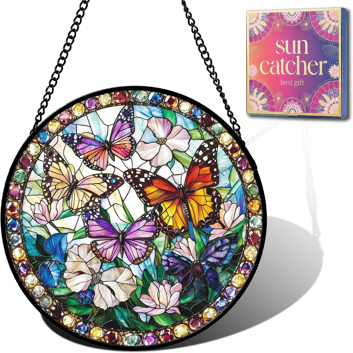 65Pcs Circle Window Stickers Non Adhesive Window Decals to Prevent Bird Strikes Vinyl Reusable Prism Rainbow Windows Clings for Birds Sun Catcher Sticker