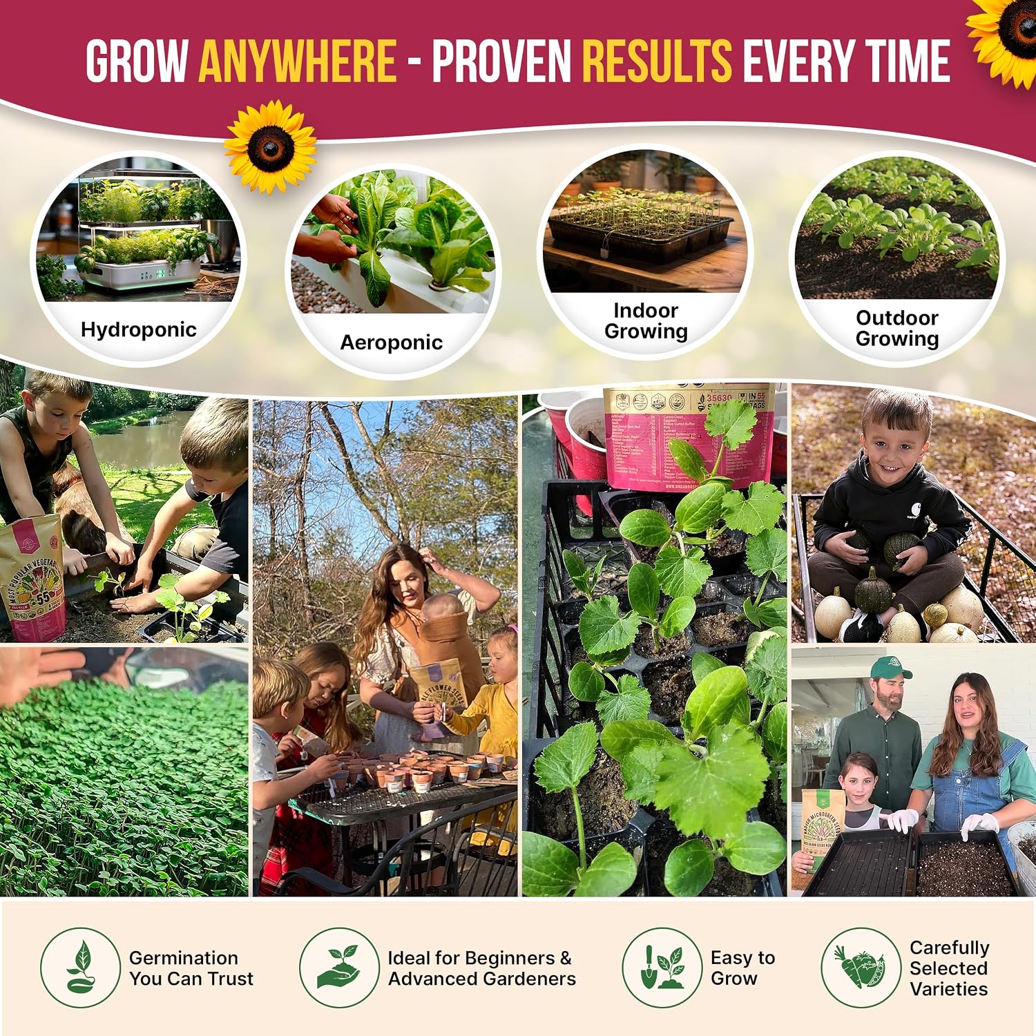 40 Vegetable Seeds Variety Pack - 26000 Non GMO Heirloom Seeds for Planting Vegetables & Fruits in Bulk Individual Seed