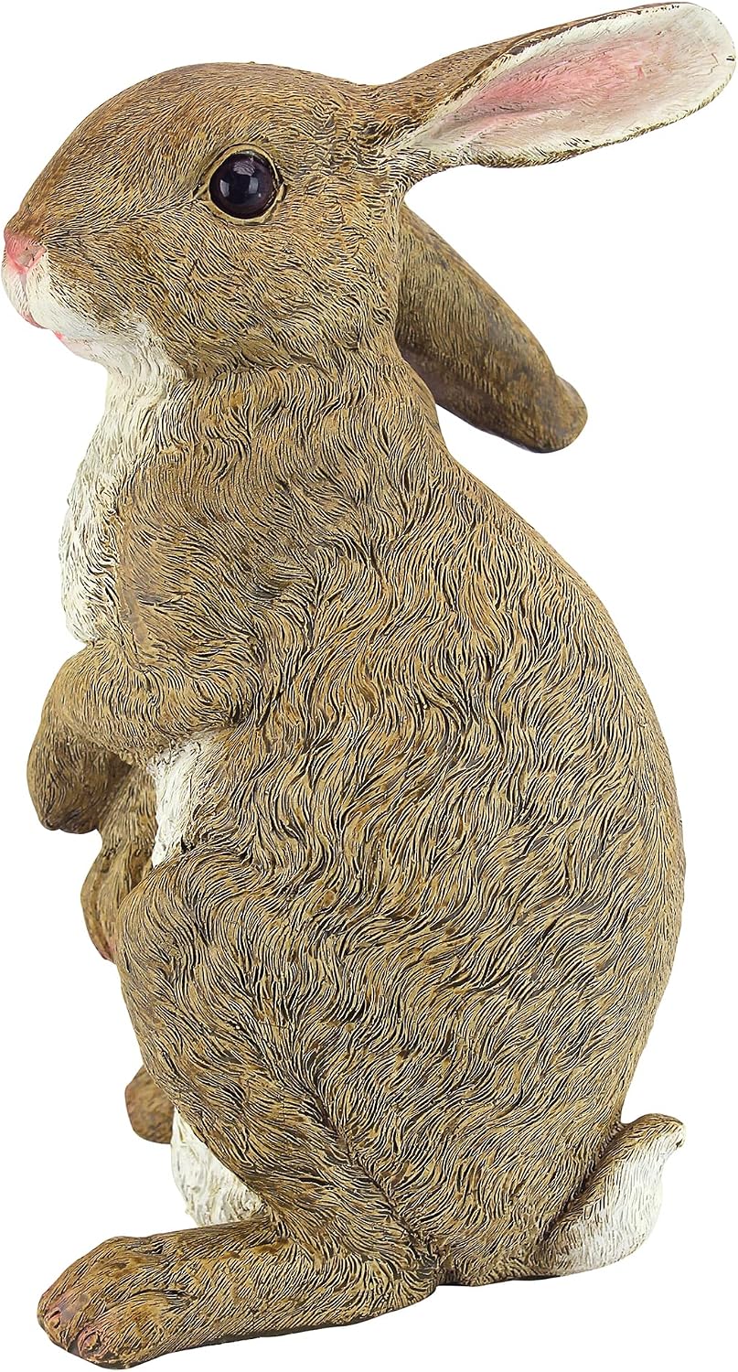 Design Toscano QM200681 Hopper the Bunny Standing Rabbit Indoor/Outdoor Garden Statue, 6 Inches Wide, 11 Inches Tall