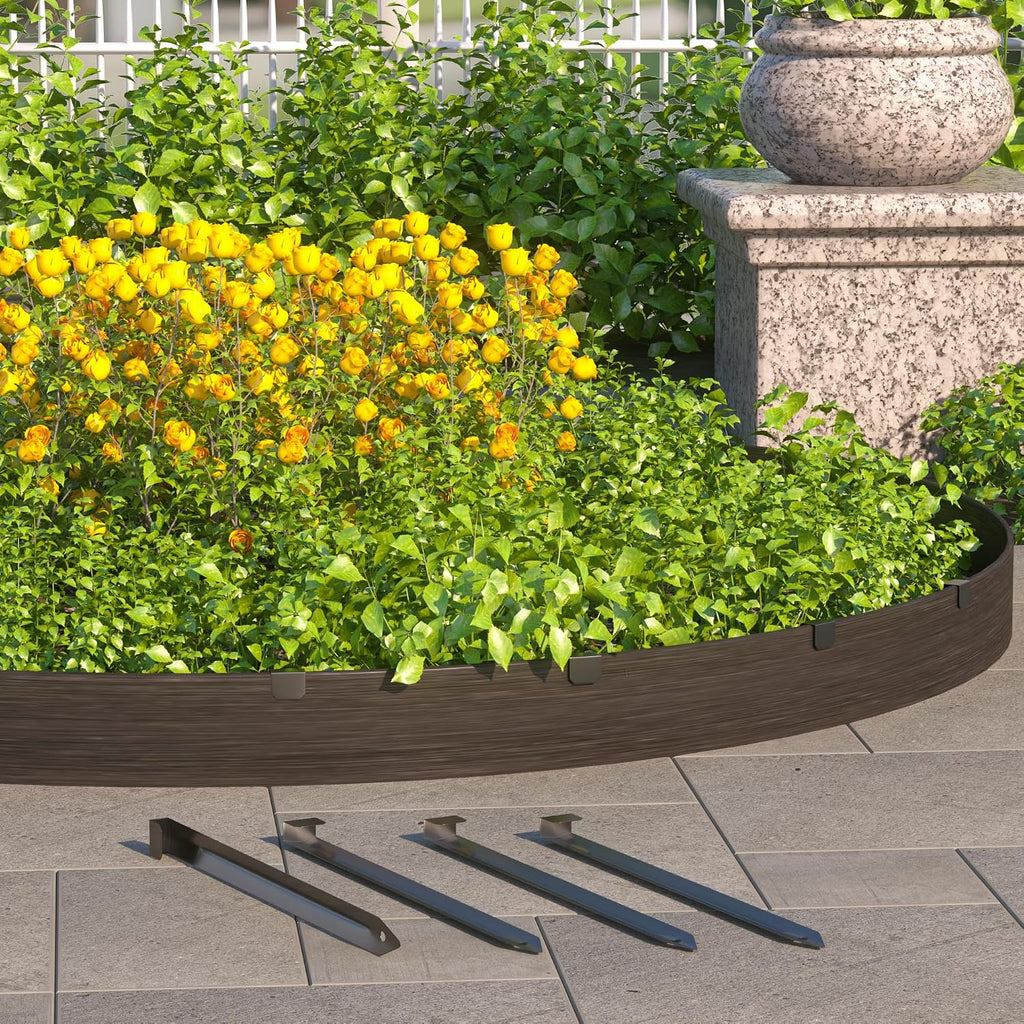 20Pcs Metal Landscape Edging Stakes, 10 Inch Garden Stakes Landscape Anchoring Spikes for Terrace Board, Landscape