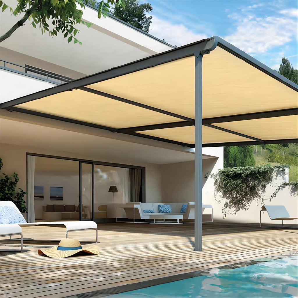 Shatex 90% Shade Fabric 6X 16ft Sun Shade Cloth Taped Edge with Grommets Sun-Block Mesh Shade for Pergola Cover Canopy