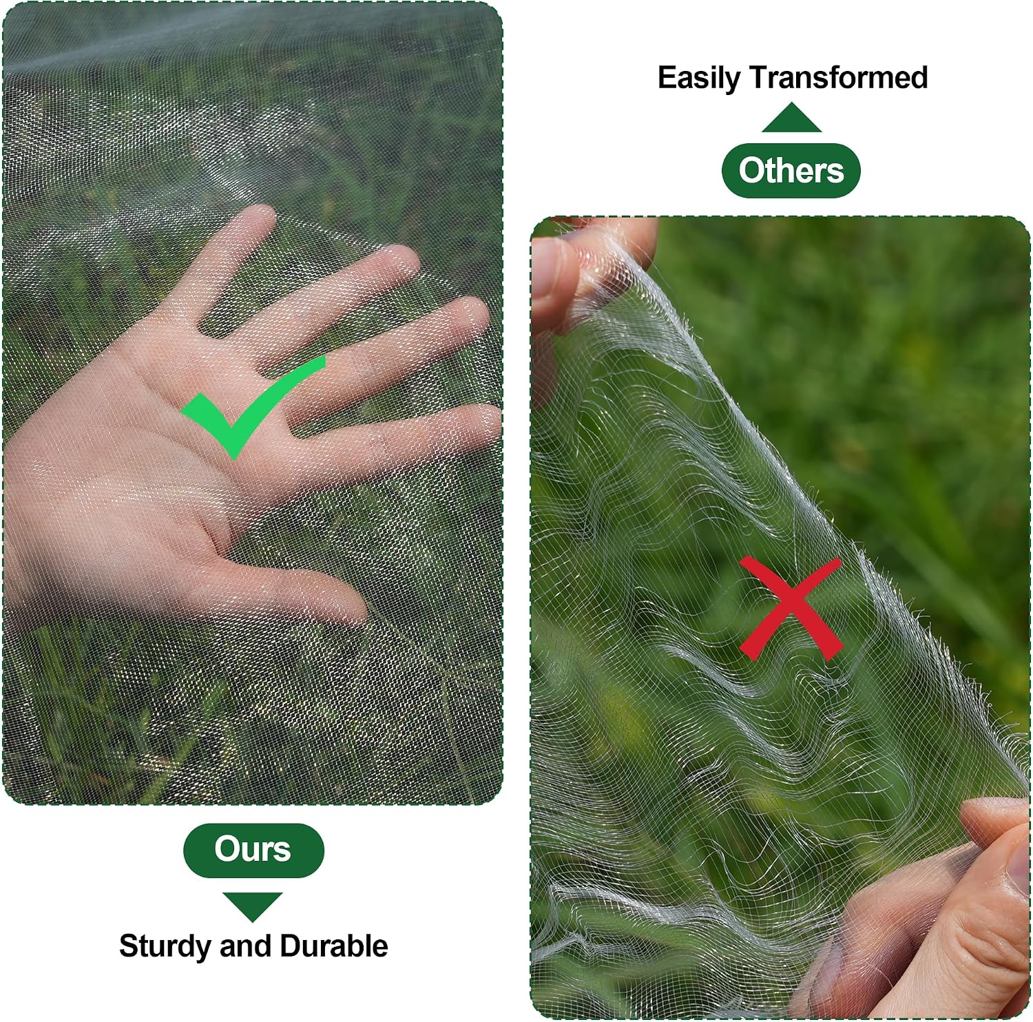 10 * 50FT Ultra Fine Garden Mesh Netting Pest Barrier, White Plant Covers for Outdoor Patio Greenhouse Crops Vegetables