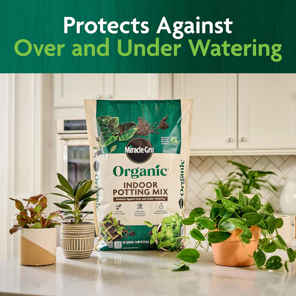 Gro Organic Indoor Potting Mix, 16 qt. (2-Pack) | Protects Against Over & Under Watering, Planting Soil For Indoor