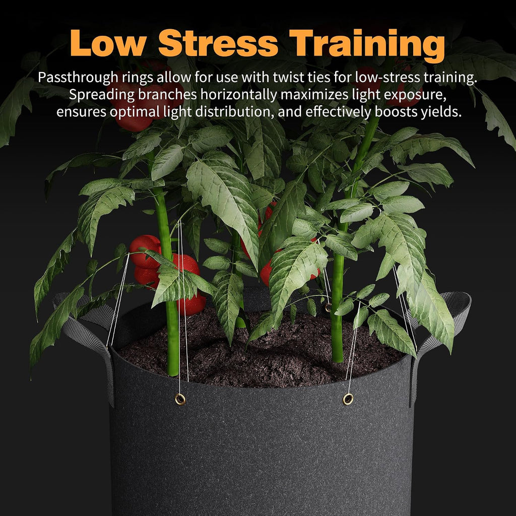 Patigrow Self-Watering Grow Bags, 5-Pack 5 Gallon 420G Thick Nonwoven Fabric Pots with Reinforced Handles and