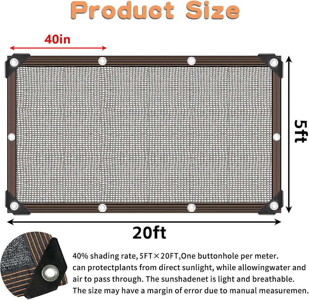 Shade Cloth for Plants Greenhouse, 40-50% Sunblock Shade Sails -for Outdoor Garden Pergola Patio Lawn Plant Sun