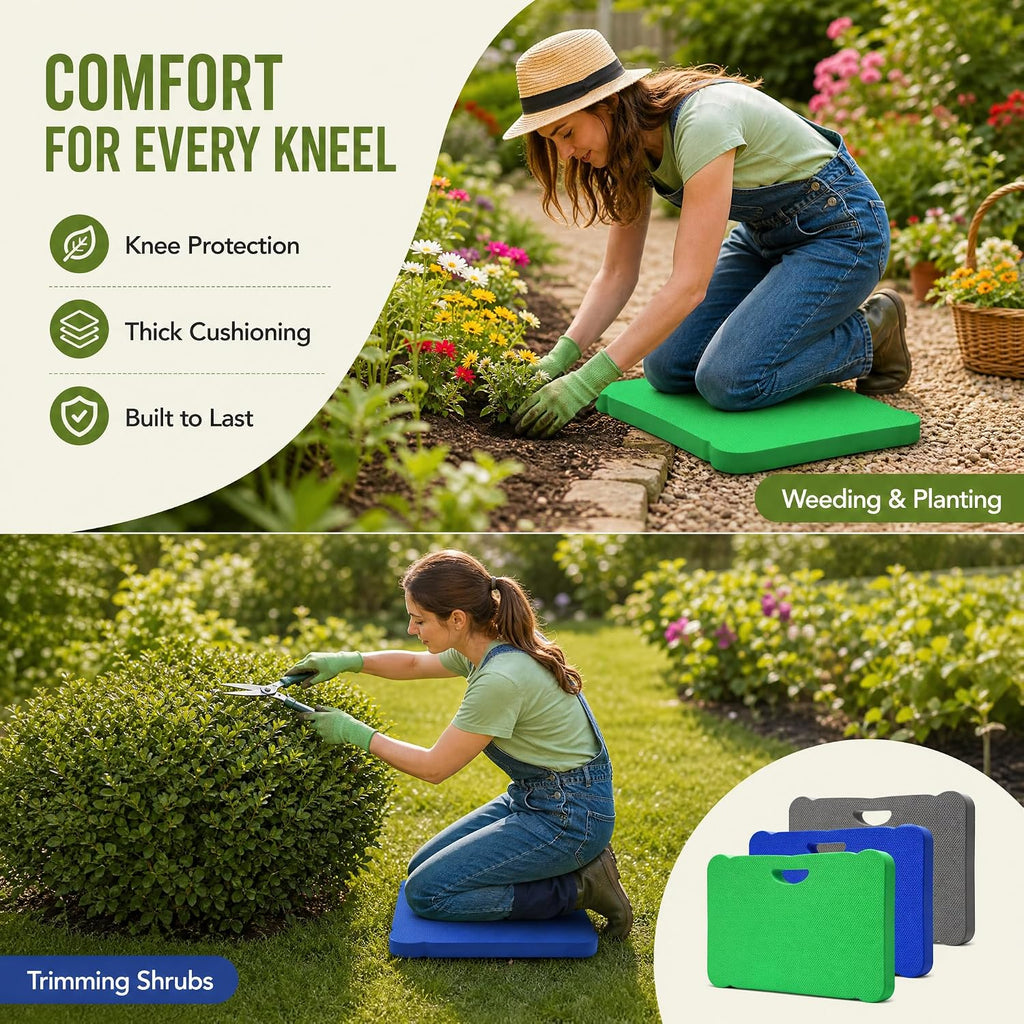 3 Pack Kneeling Mats, Heavy Duty Thick Foam Kneeling Pad, Shock Absorbent Pads, High Density Premium Kneeling Pads for