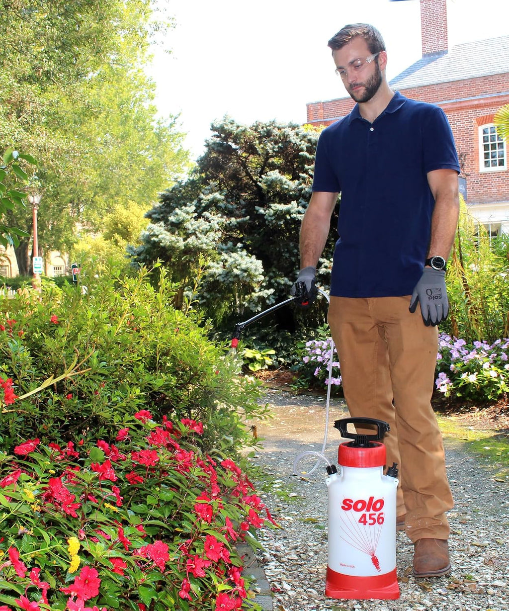 SOLO 456 2-Gallon Handheld Sprayer with Viton® Seals in Key Locations. Viton® Seals Resist Harsh Chemicals. Designed