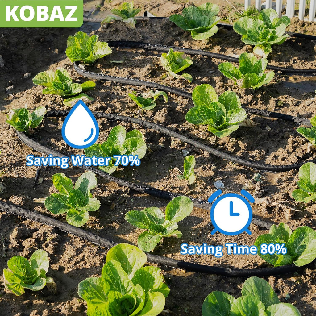 Flat Soaker Hose 75 ft Save 70% Water, Leakproof Design Double Layer Sprinkler Hose Drip Hose for Garden Bed | Drip