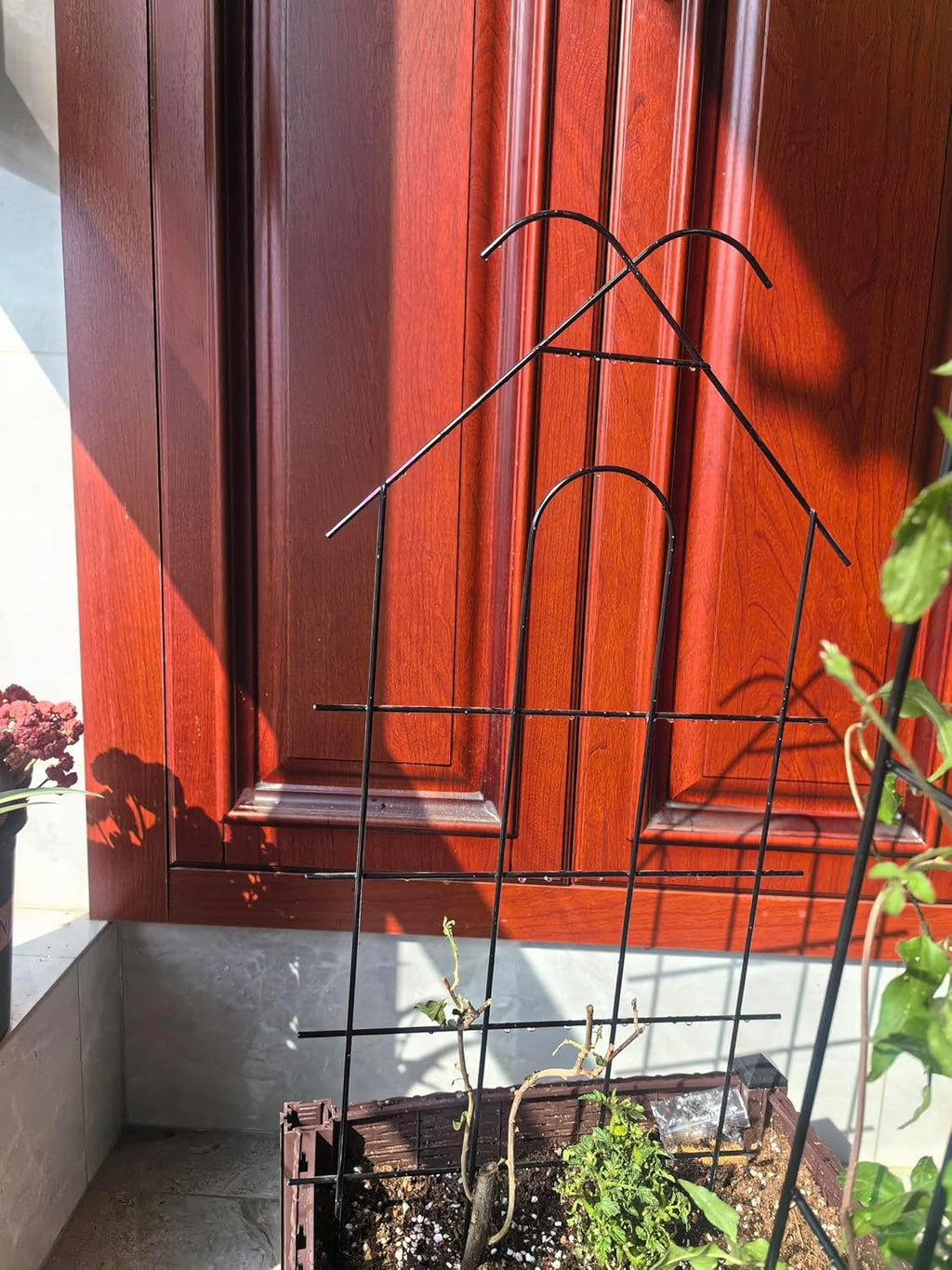 ARIFARO 4 Pack 32" Metal Garden Trellis for Climbing Plants Outdoor | 13.4" Wide Steel Trellis, for Indoor/Outdoor