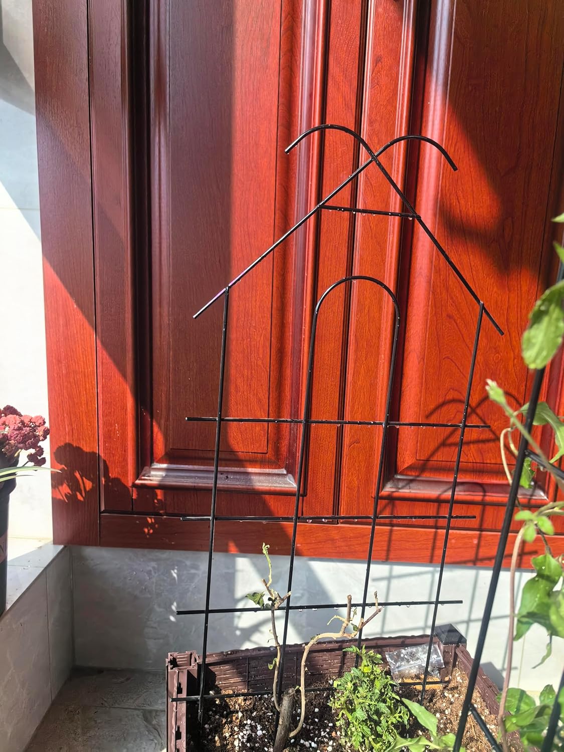 ARIFARO 4 Pack 32" Metal Garden Trellis for Climbing Plants Outdoor | 13.4" Wide Steel Trellis, for Indoor/Outdoor