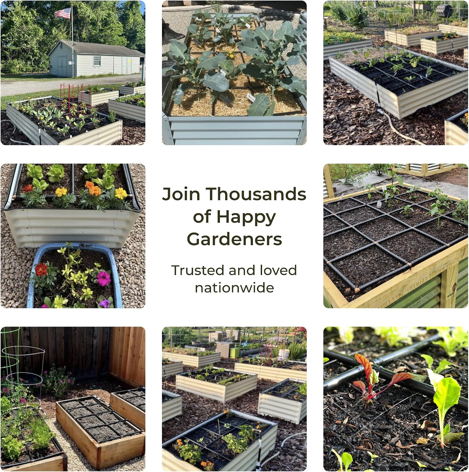 Garden Grid 4x6 | Irrigation System for Raised Garden Bed | Prebuilt, Easy | 2-Min Setup Raised Bed Watering System;