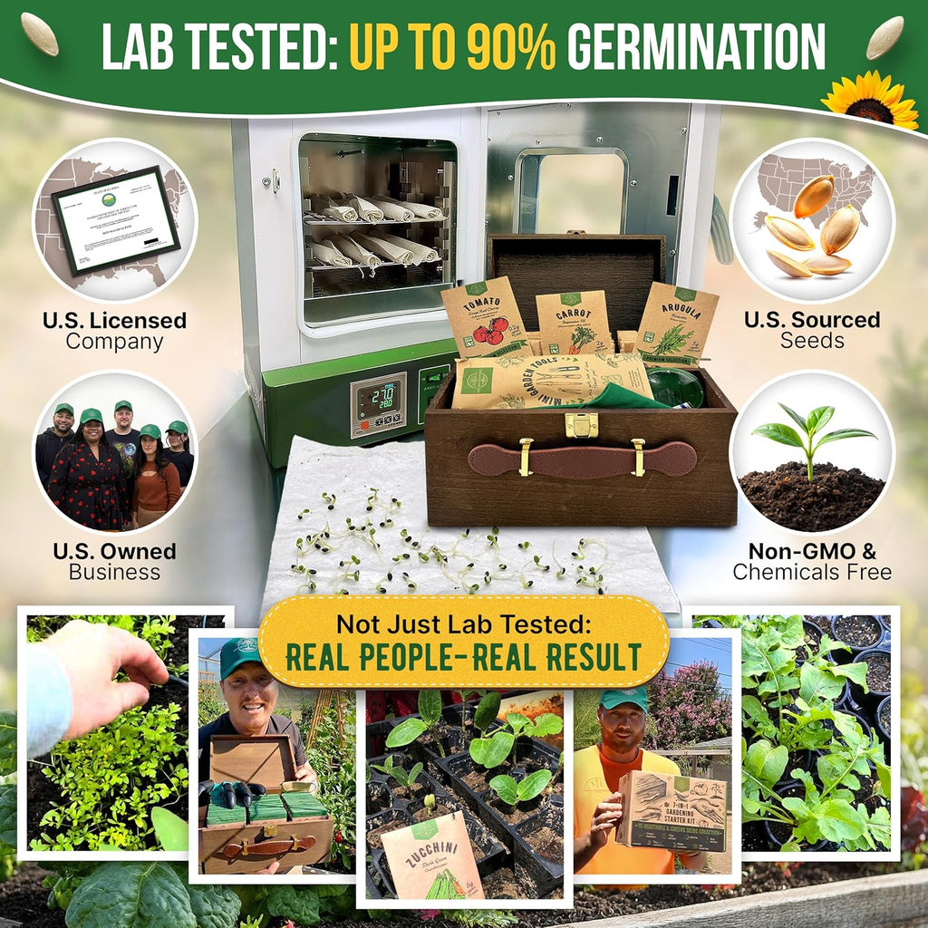 75 Vegetable & Greens Seeds Variety Pack, Garden Seed Starter Kit - Over 44,700 Non-GMO Heirloom Seeds for Planting