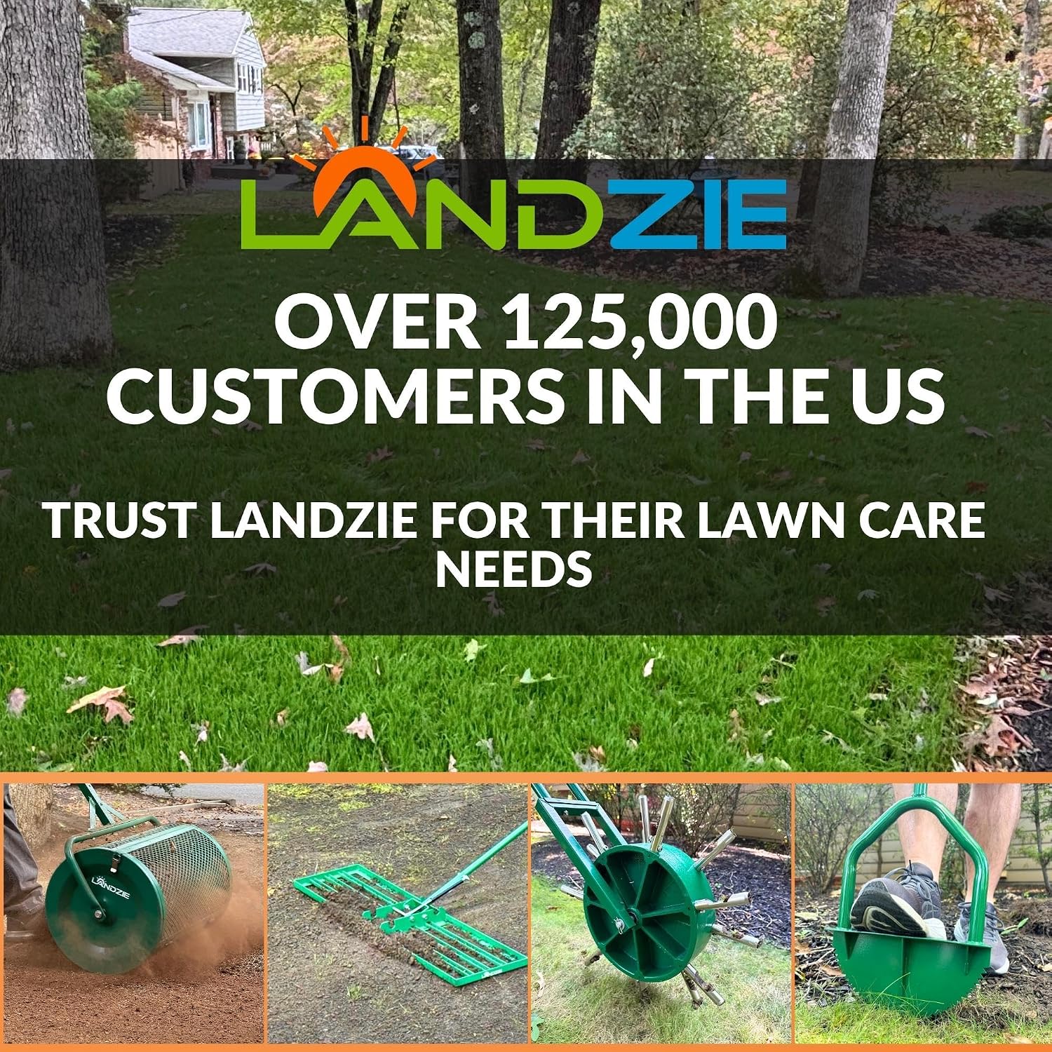 The Original Hollow Tine Lawn Aerator Tool - 42 Inch Core Aerator and Grass Aeration Tool Lawn Tools - Stainless Steel