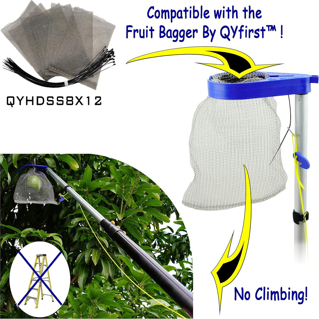Fruit Protection Wire mesh Bags, QYHDSS8X12, Offers 100% Protection for Fruits, Berries, Roots and Vegetables.