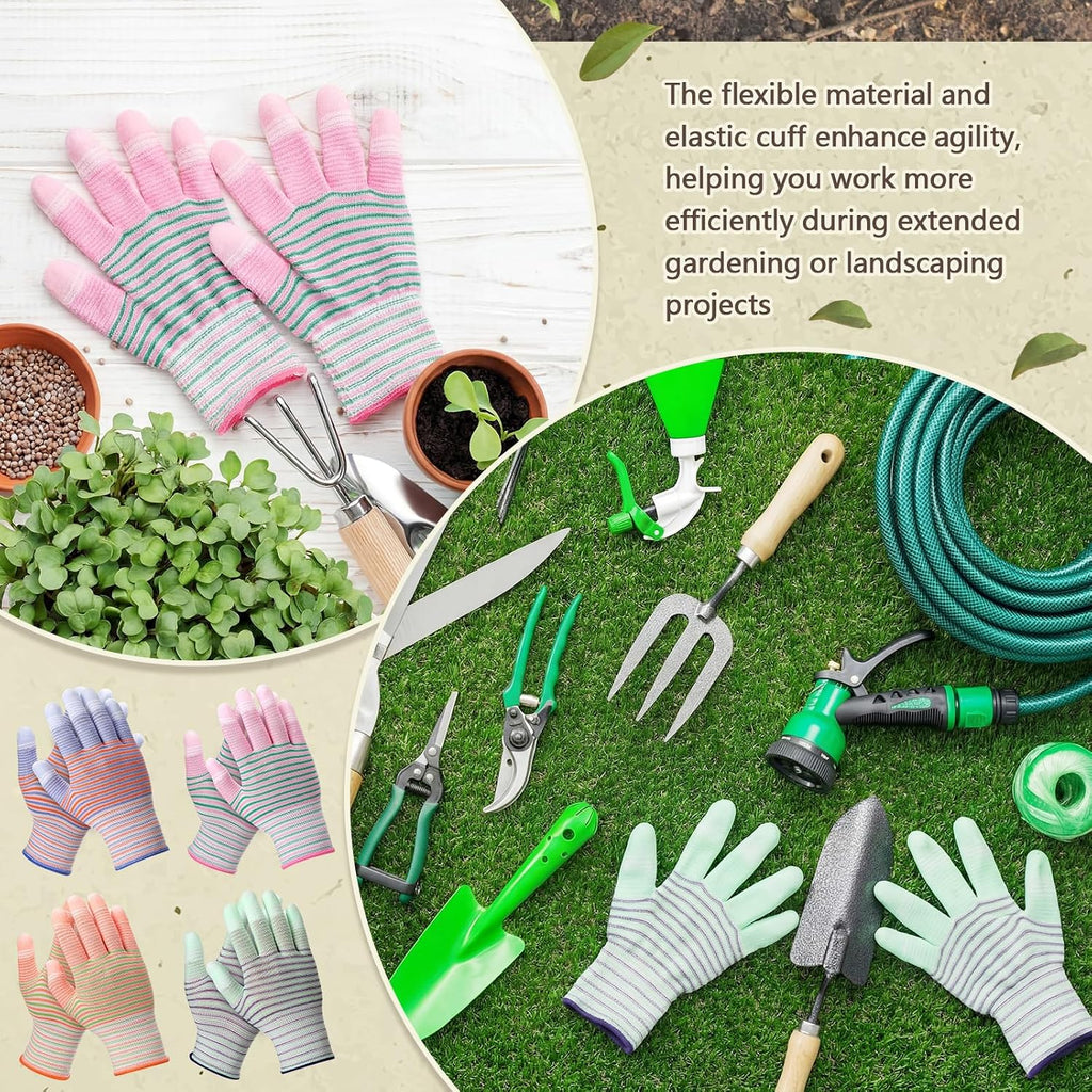 Chicingyou 50 Pairs Gardening Gloves Bulk for Women and Men, Disposable Yard Gloves Non Slip Rubber Coated, Breathable