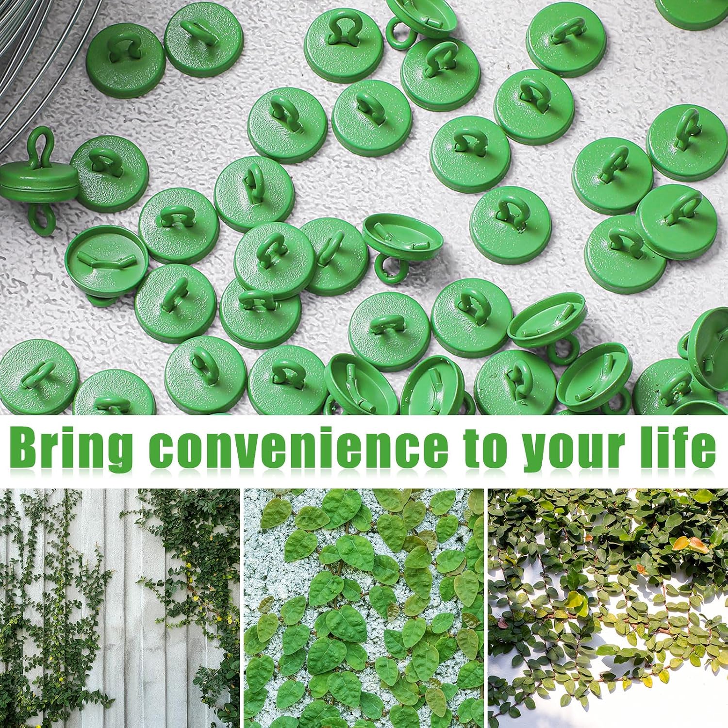 WILLBOND Plant Anchor Kit, 80 Pcs Vine Anchors 5 Pack Silicone Adhesive Sealant Garden Tie Tape Metal Wire Wire Cutters