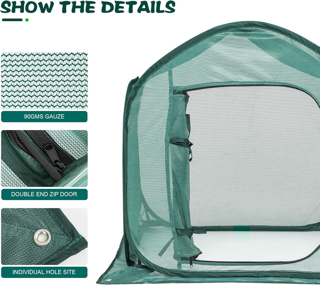 UV-Resistant Durable Pop Up Plant Covers & Garden Mesh Netting - Protective Bird Netting for Tomato & Crop Protection