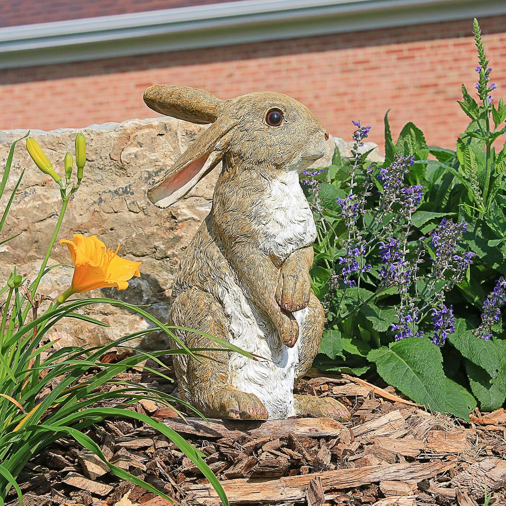 Design Toscano QM200681 Hopper the Bunny Standing Rabbit Indoor/Outdoor Garden Statue, 6 Inches Wide, 11 Inches Tall
