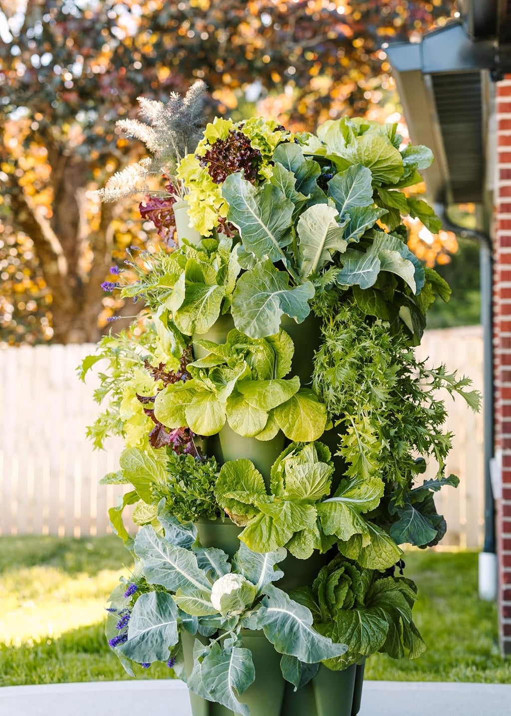 Patented Large 5 Tier Vertical Garden Planter with Patented Internal Watering System Great for Growing a Variety of