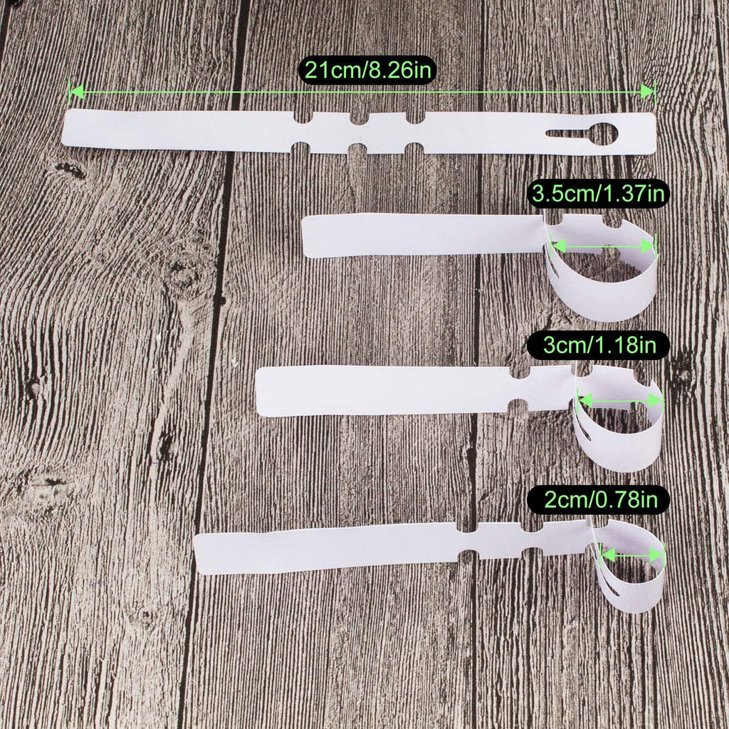 Acrux7 1000Pcs 8 Inch Wrap Around Plant Tags, White Waterproof Hanging Tree Tag Garden Labels, Plastic Plant Labels