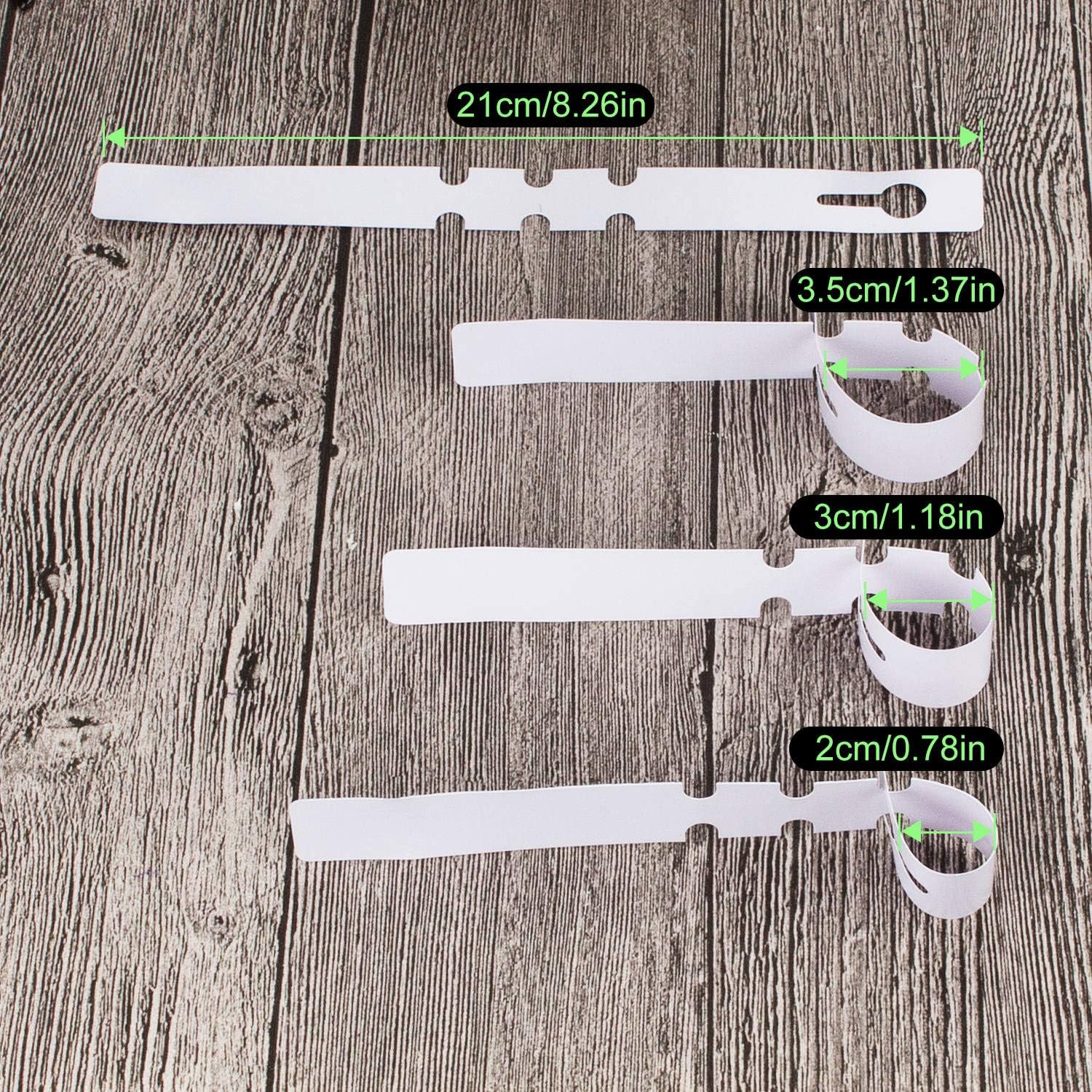 Acrux7 1000Pcs 8 Inch Wrap Around Plant Tags, White Waterproof Hanging Tree Tag Garden Labels, Plastic Plant Labels