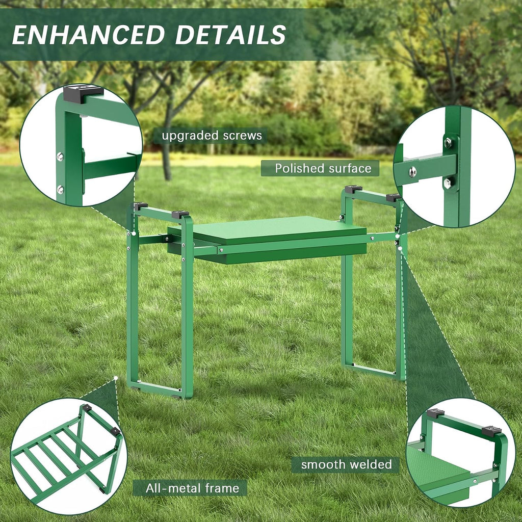 Garden Kneeler and Seat, 10.2" Wider Heavy Duty Thick for Kneeling and Seat | Multifunctional Kneeler Bench, Gardening