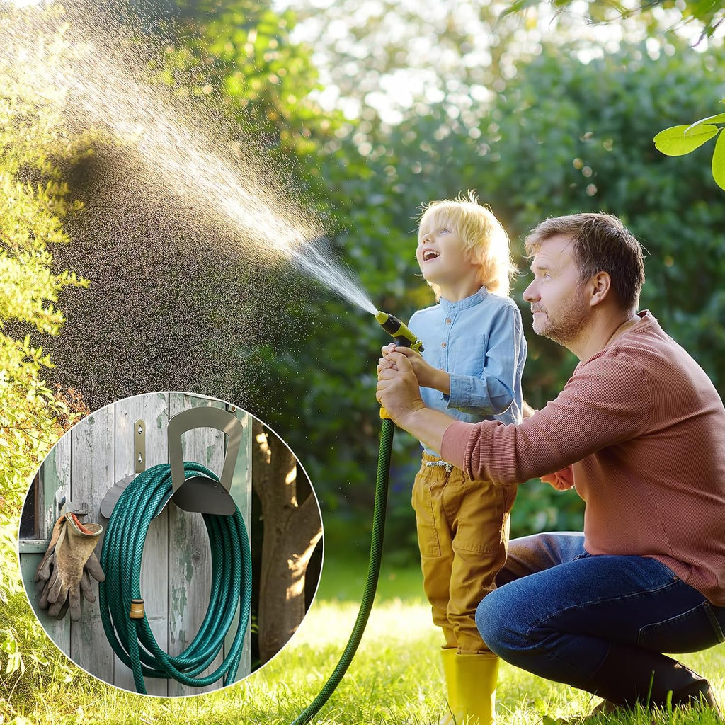 Primst Garden Hose Holder Wall Mount Hose Hanger Heavy Duty Metal Hose Bracket Water Hose Storage Organizer Durable