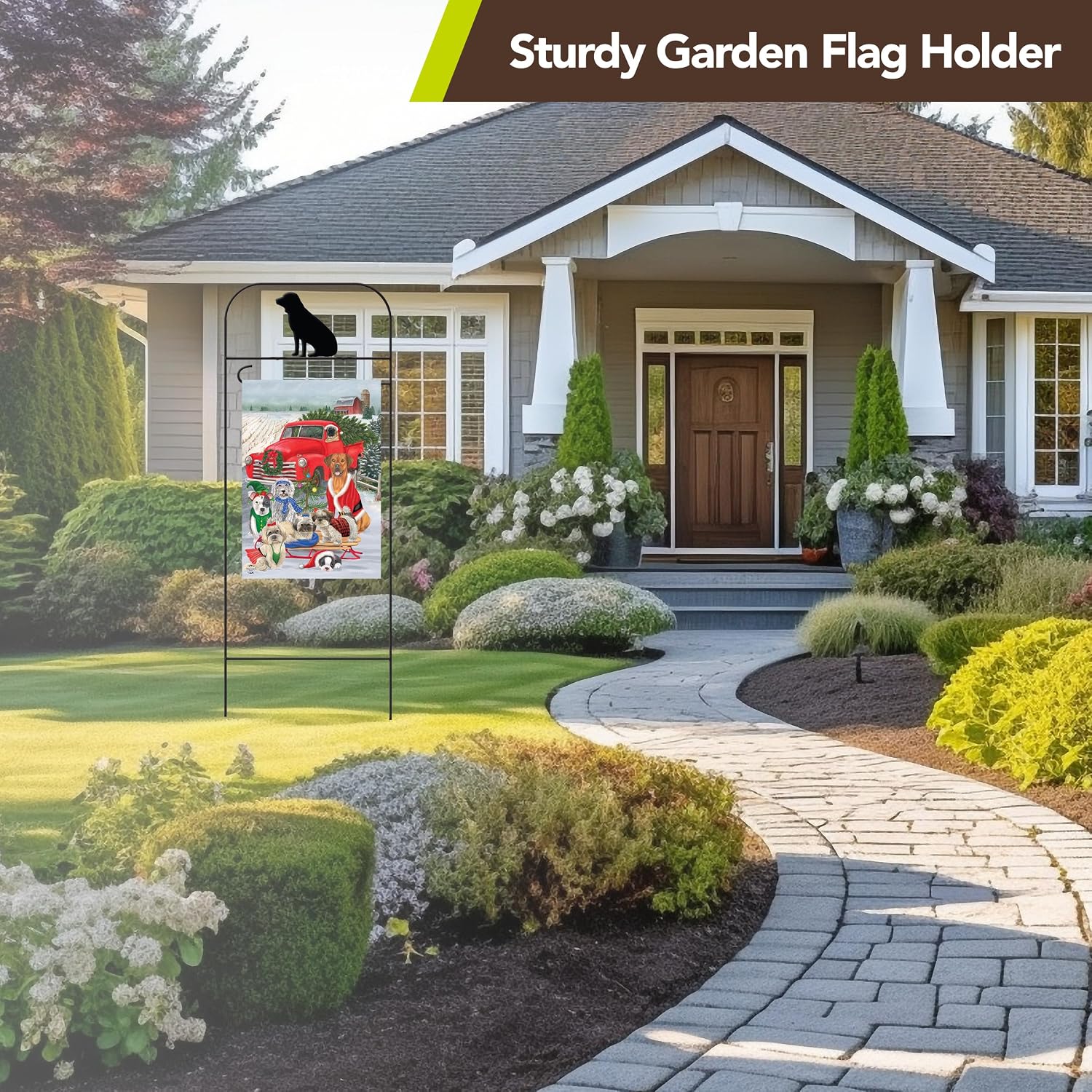 Briarwood Lane Everyday Wrought Iron Dog Garden Flag Arbor 41x15
