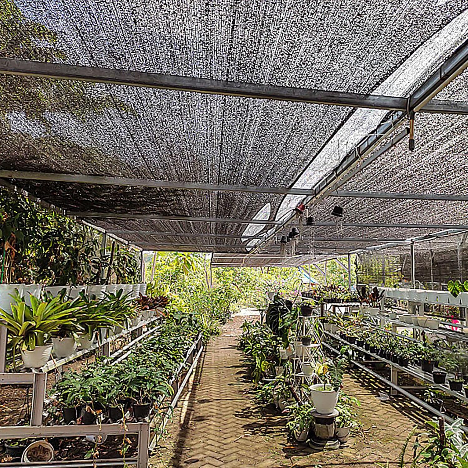 Shade Cloth Roll 6x100FT, 40% Shade Cloth Mesh for Garden | 40% Shade UV Resistant Shade Cloth Mesh Cover with Clips