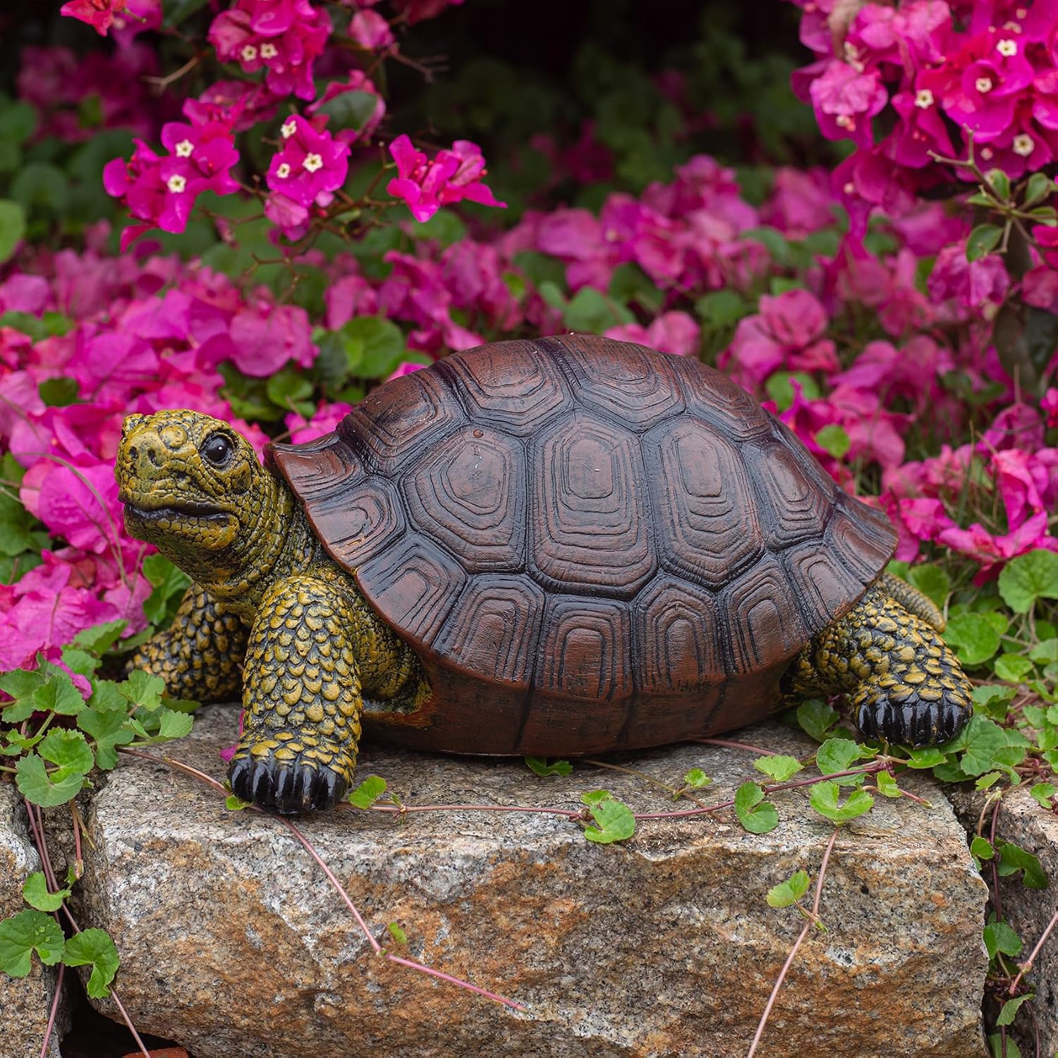 Garden Turtle Statue, Large Resin Tortoise Sculpture, 13L x 8.6W x 5.5H inches, Outdoor Yard Lawn Ornament,Home Decor