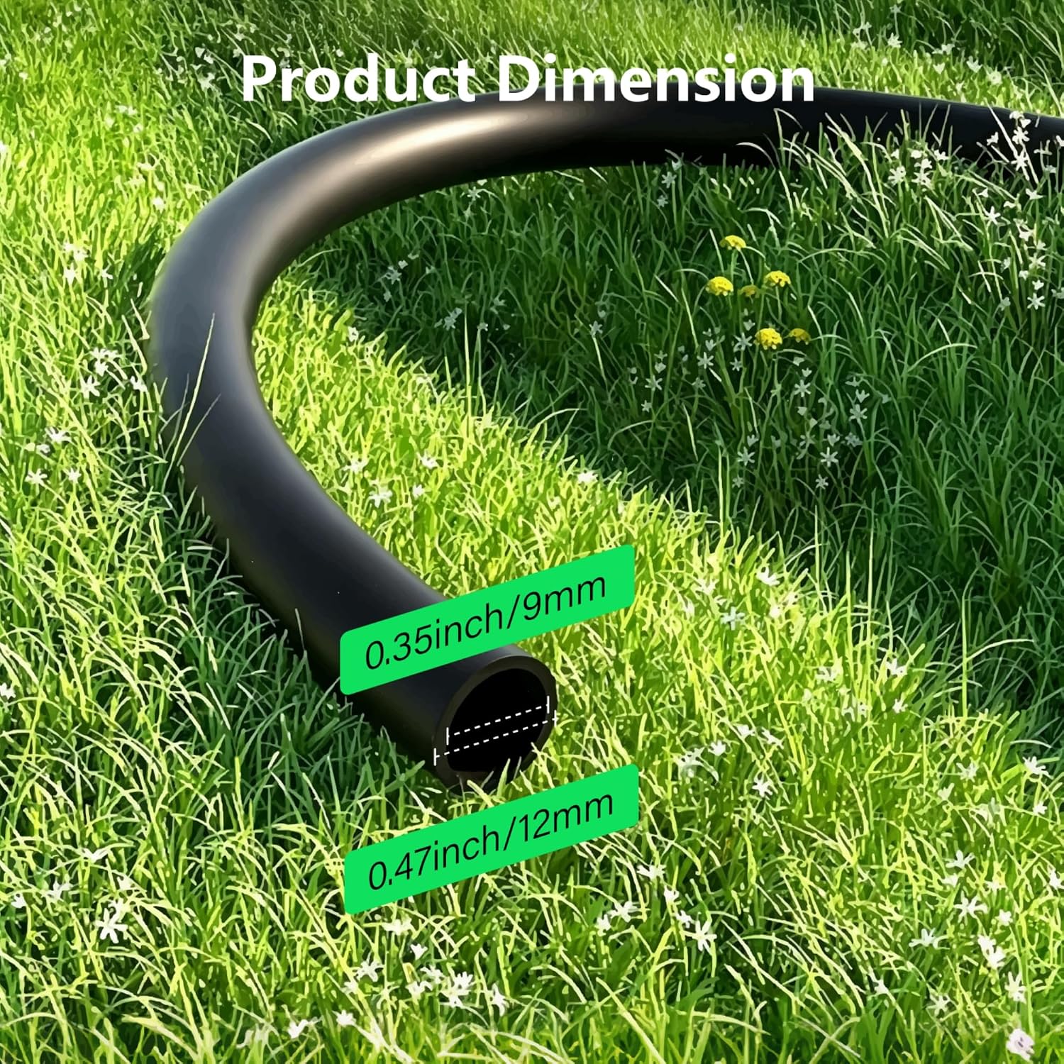 230FT Garden Irrigation System with 40 Nozzles & Emitters, Automatic Watering System with 1/2" & 1/4" Tube and Barbed