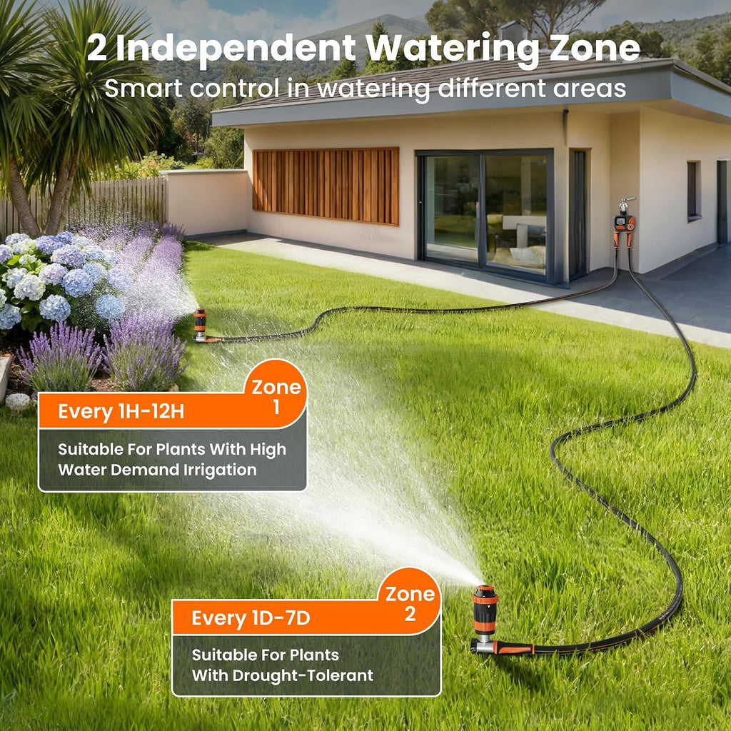 Giraffe Tools Garden Hose 5/8", 100ft Garden Hose Set | Water Hose Heavy Duty, Flexible, Lightweight Hybrid Hose with