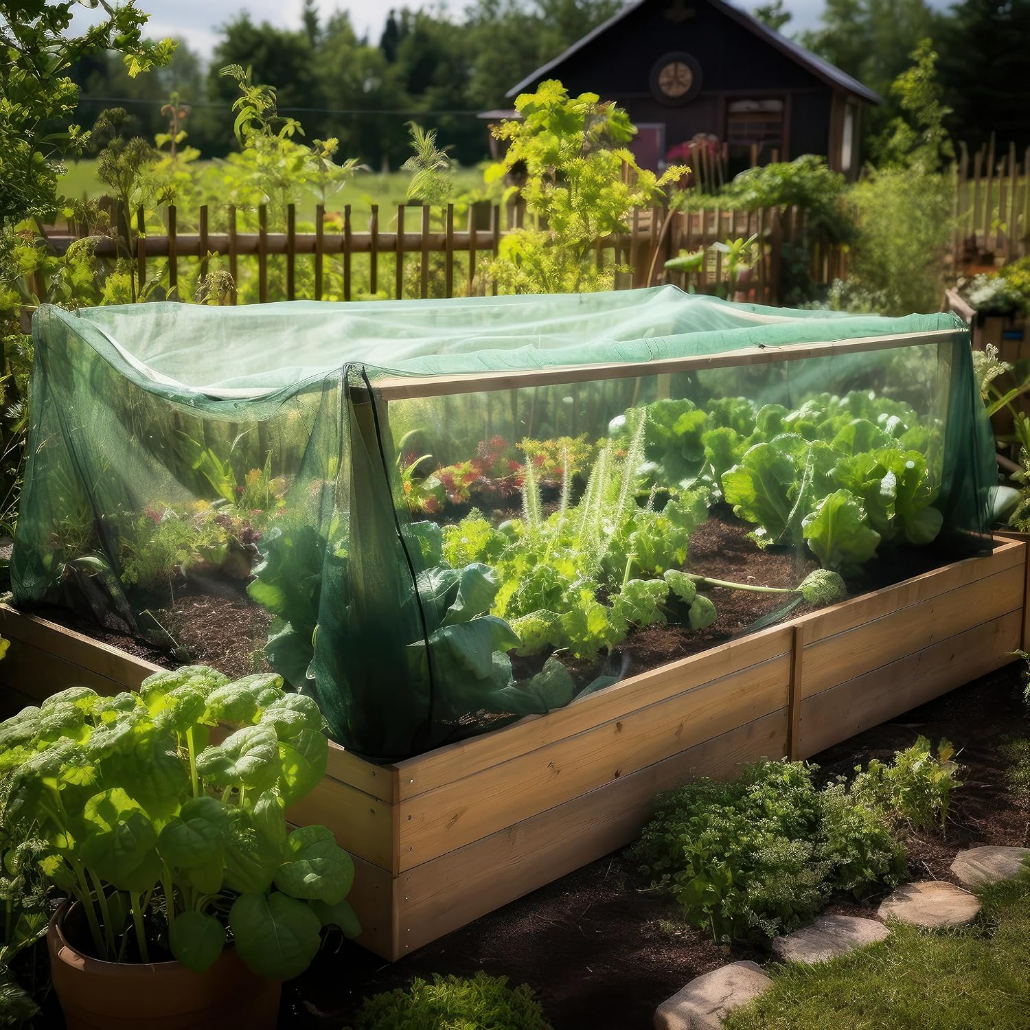Green DIY Mosquito Net Fabric | 10x20 FT Netting | Insect Cover for Garden | Netting for Patio, Outdoor & Windows