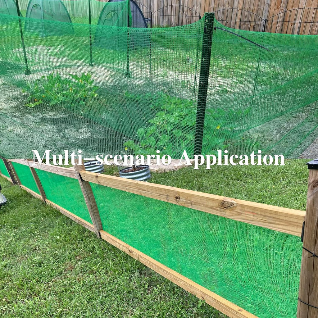 Garden Fencing 4 x 100FT,0.4" Mesh Plastic Fencing,50PCS Zip Ties | Deer Fence Temporary Fencing Snow Fence Safety