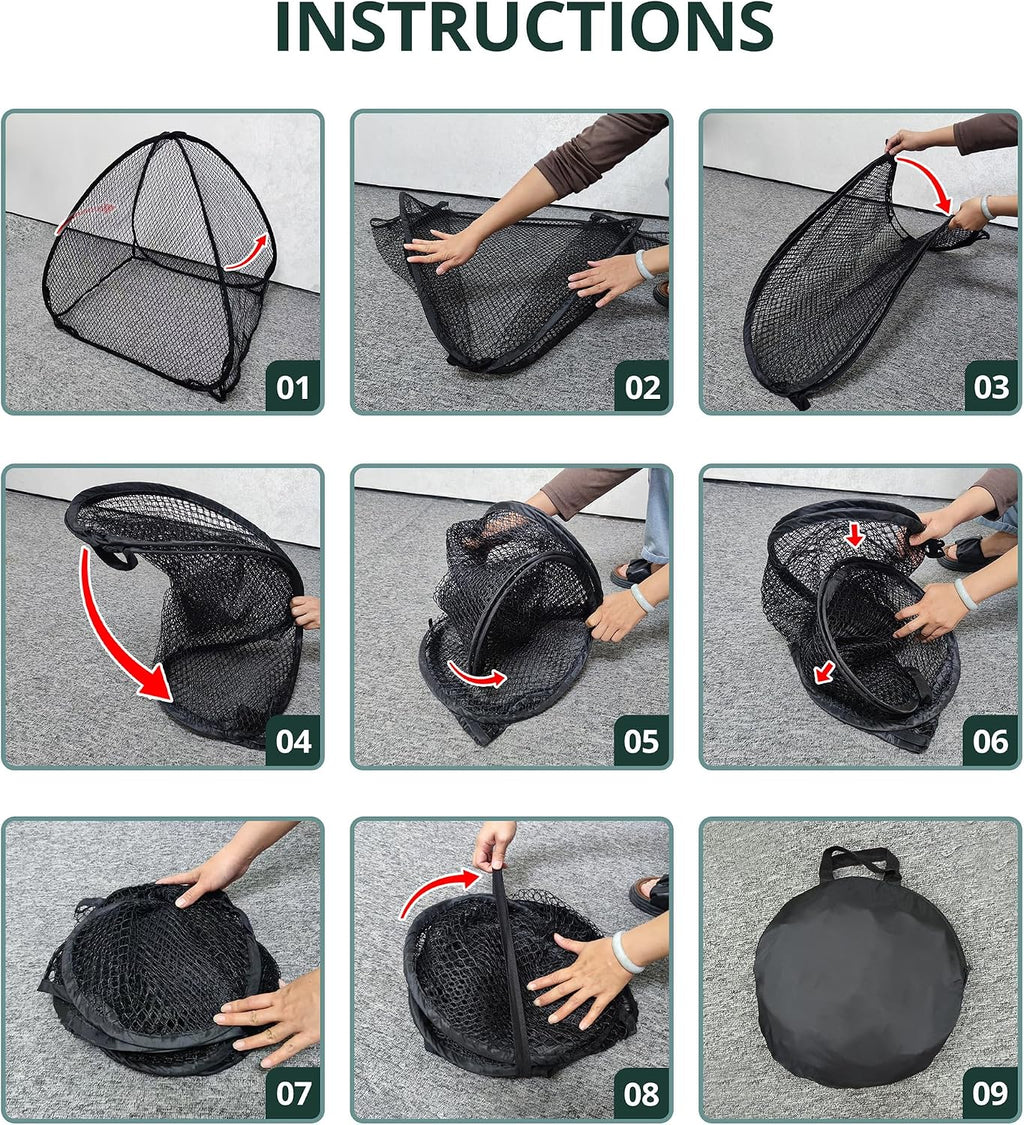 DECOHS 2 Pcs Pop-Up Mesh Plant Cover Tent, 22 x 22 x 22 Inch Garden Net Cage Guard Cover, Plant Protector Enclosure