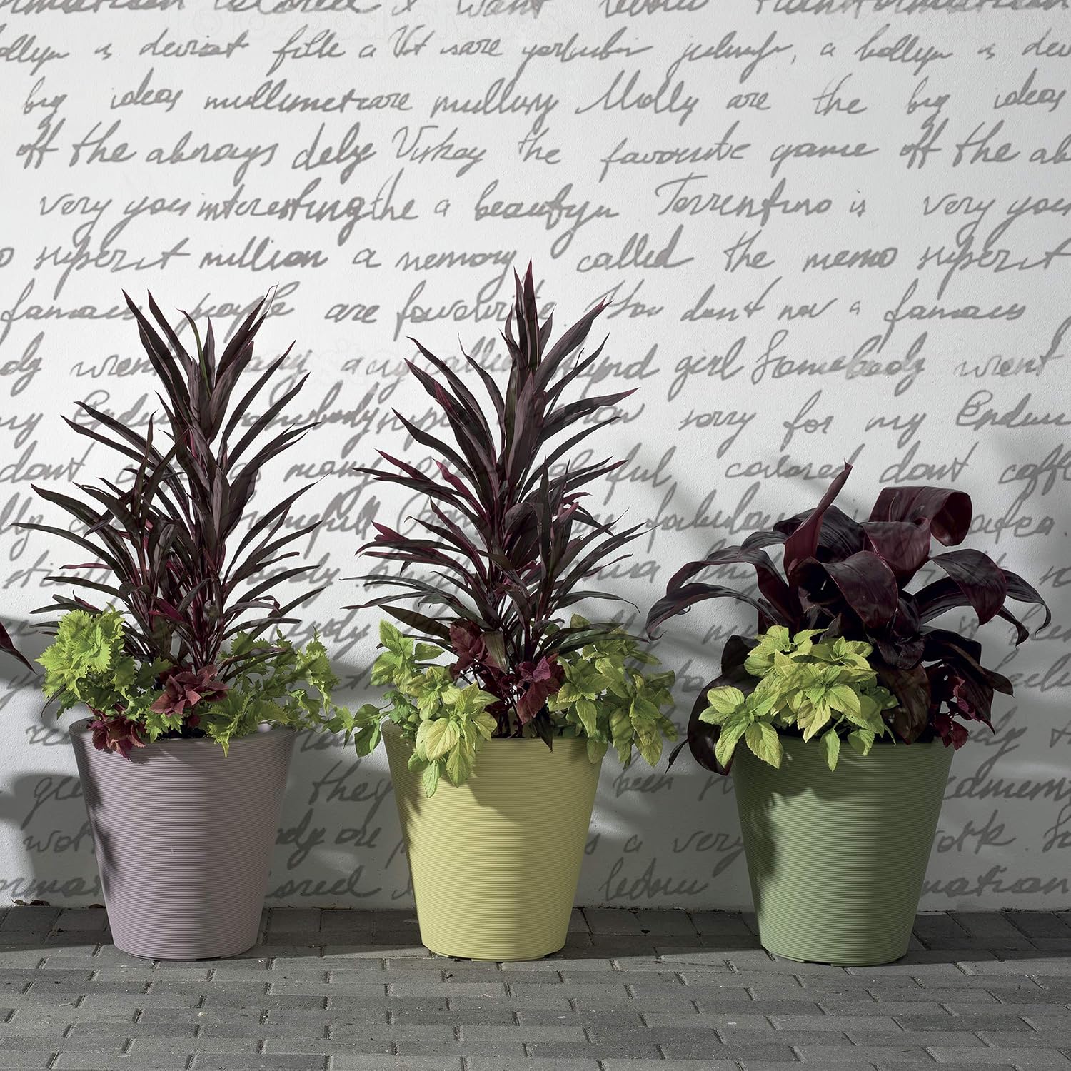 Crescent Garden Madison Planter– Weather-Resistant, Double Walled Indoor/Outdoor Plant Pot with Drain Hole – Durable