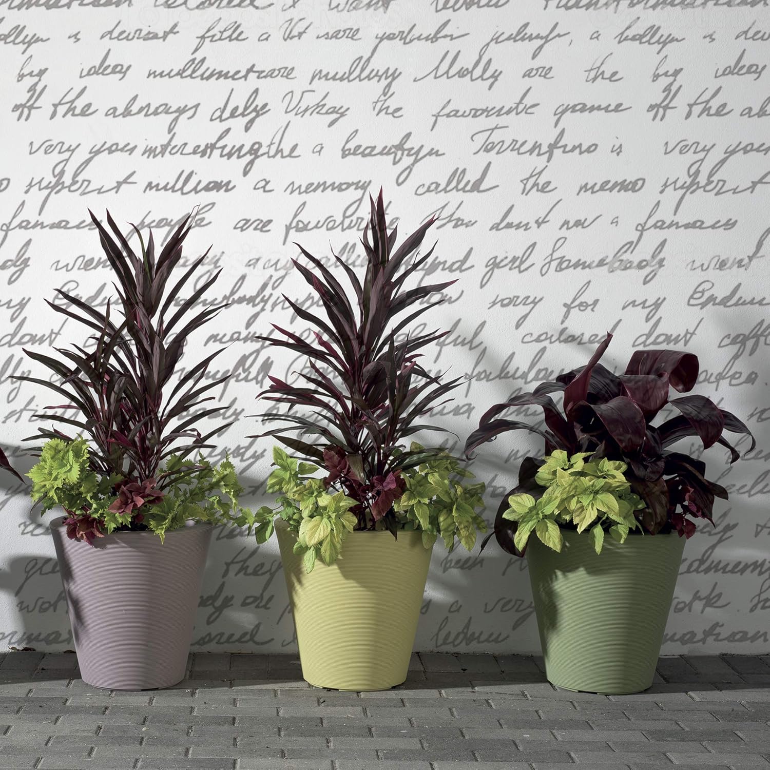 Crescent Garden Madison Planter– Weather-Resistant, Double Walled Indoor/Outdoor Plant Pot with Drain Hole – Durable