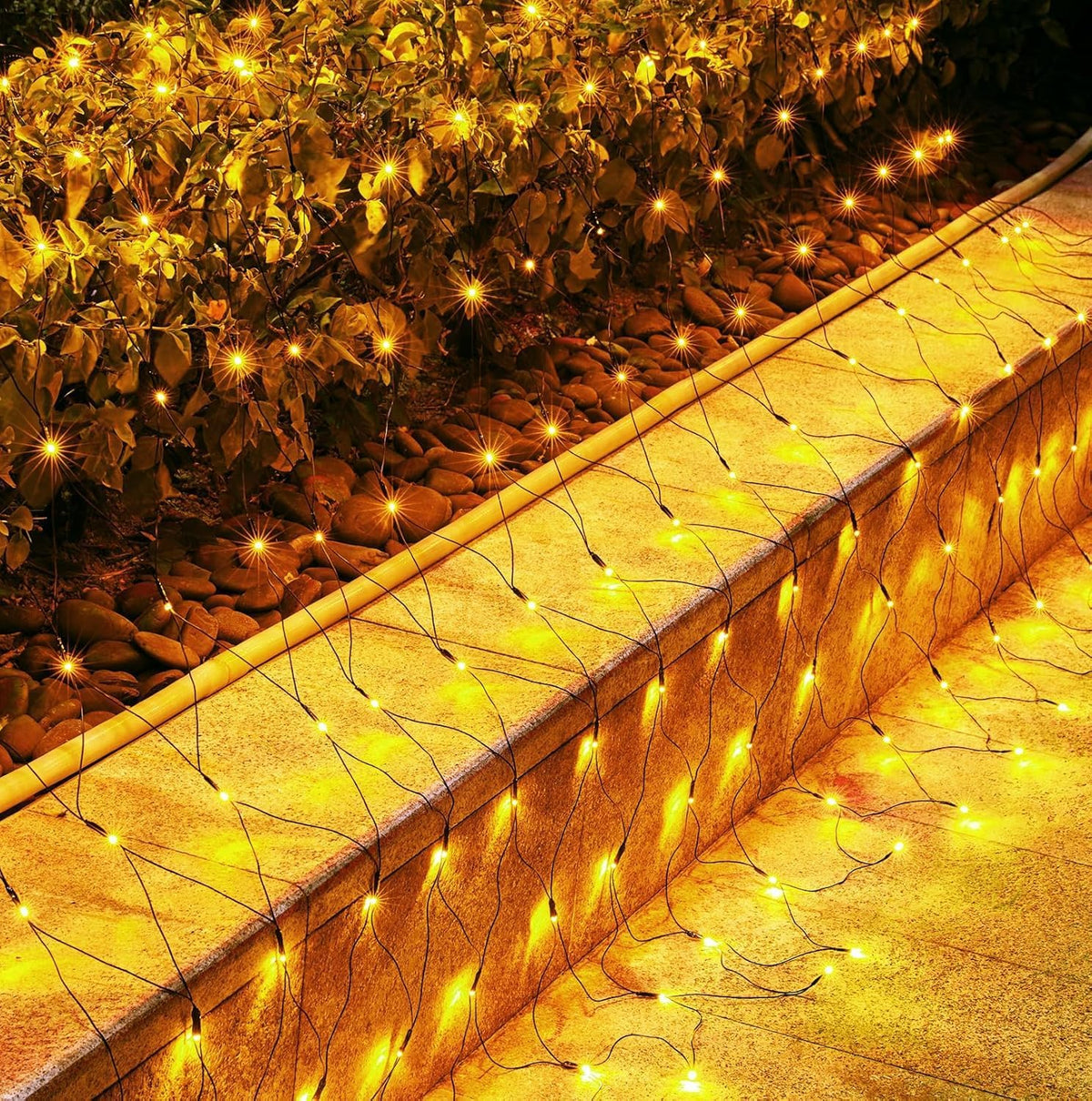 2 Pack 12×5FT 360 LED Christmas Net Lights Outdoor Mesh Lights Waterproof