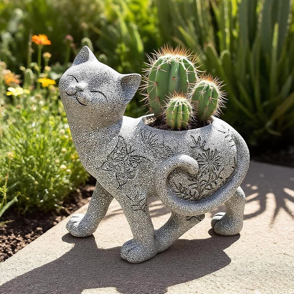 Teaeeno Cat Succulent Pot Planters with Drainage Hole for Plants, Flower Garden Pots for Plants, Succulent Cactus Home