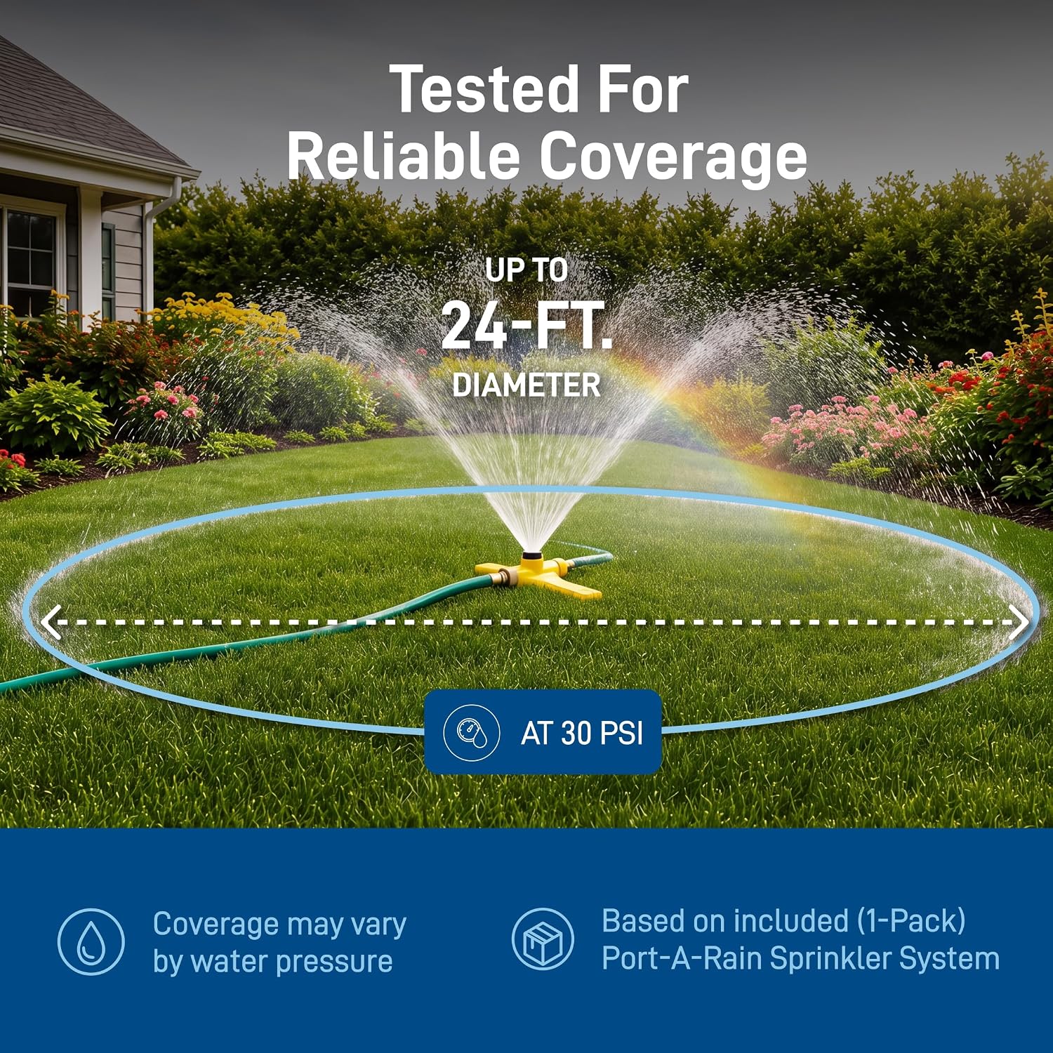 Orbit Port-A-Rain Above-Ground Sprinkler System, Green - 58092