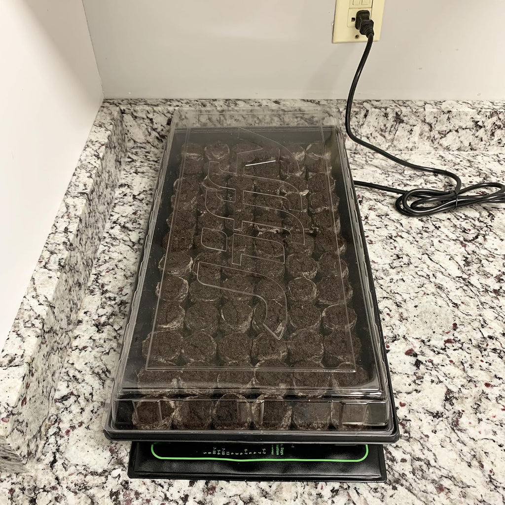 Ferry Morse Your Complete Indoor Seed Starting Kit Including Heat Mat, T5 Grow Light Fixture, and 72 Cell 36mm Pellet