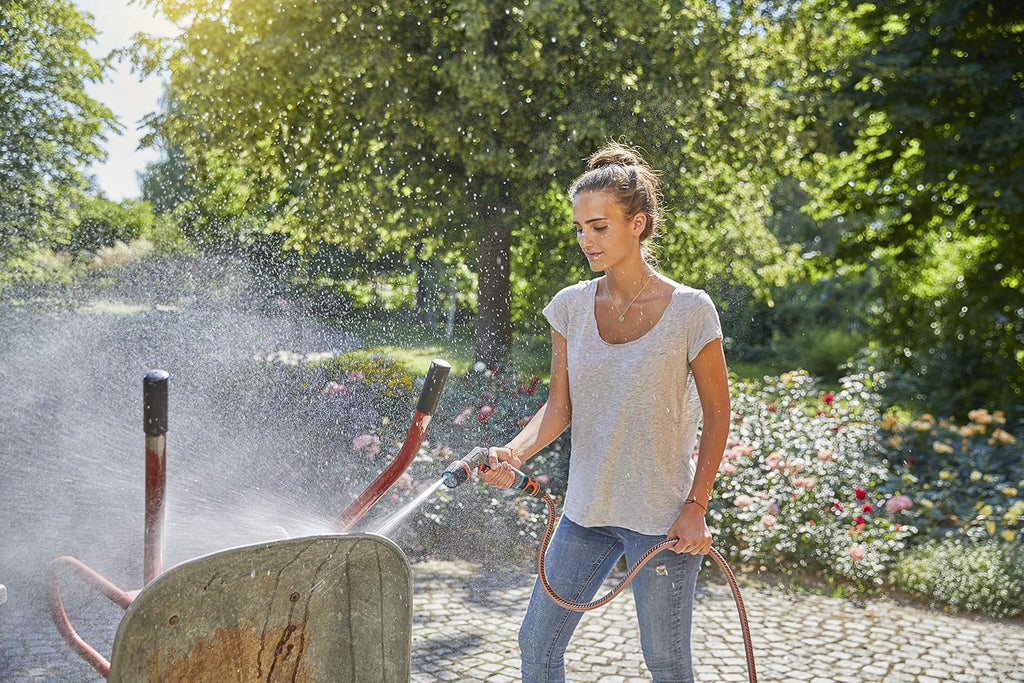 GARDENA Comfort Cleaning Nozzle eco Pulse: Spray nozzle for high-performance, water-saving cleaning with lock and frost