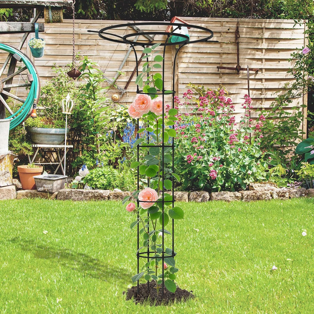 Trellis for Climbing Plants Outdoor - 69"(H), Expandable and Rust-Proof Metal Plant Support, Easy Installation, Garden