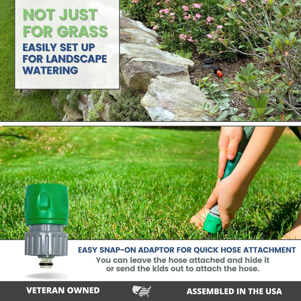 In-Ground 5-Inch Pop-Up Adjustable Sprinkler with Quick Hose Connector, QSK-741