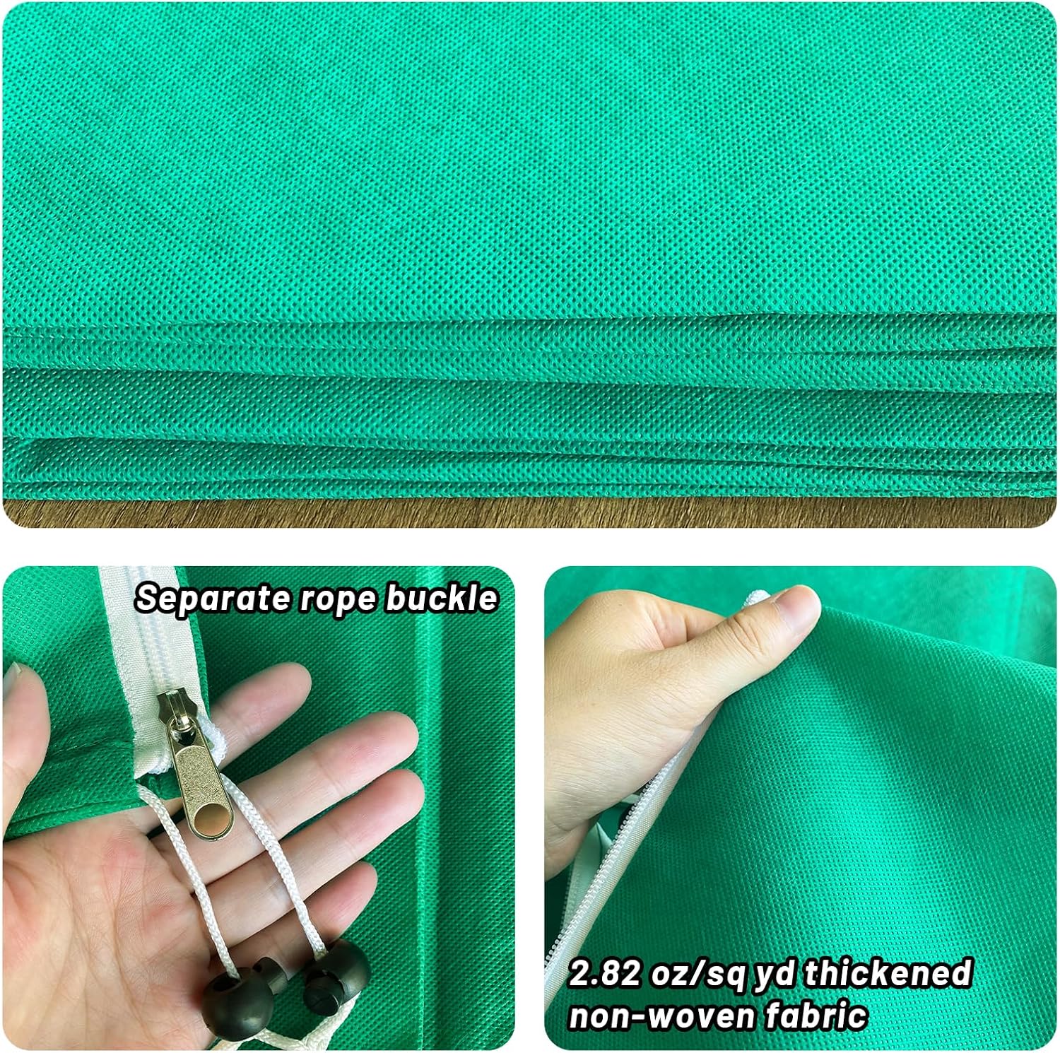 4 Pack Plant Covers Freeze Protection(71" x 47.3"),2.82 oz/sq yd Non-Woven Fabric,Frost Covers with Zipper Drawstring
