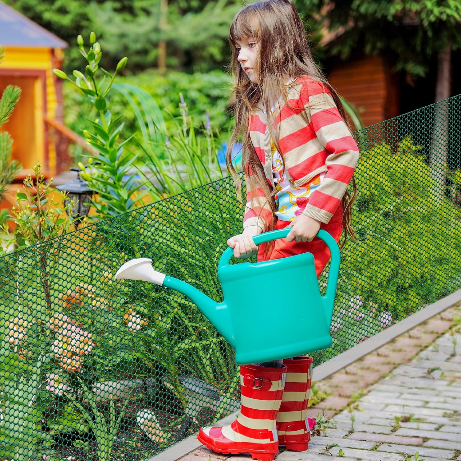 32.8ftx24In Plant Protectors from Animals,Plant Cages for Outdoor Plants | Wire Plant Protector Cage,Wire Plant