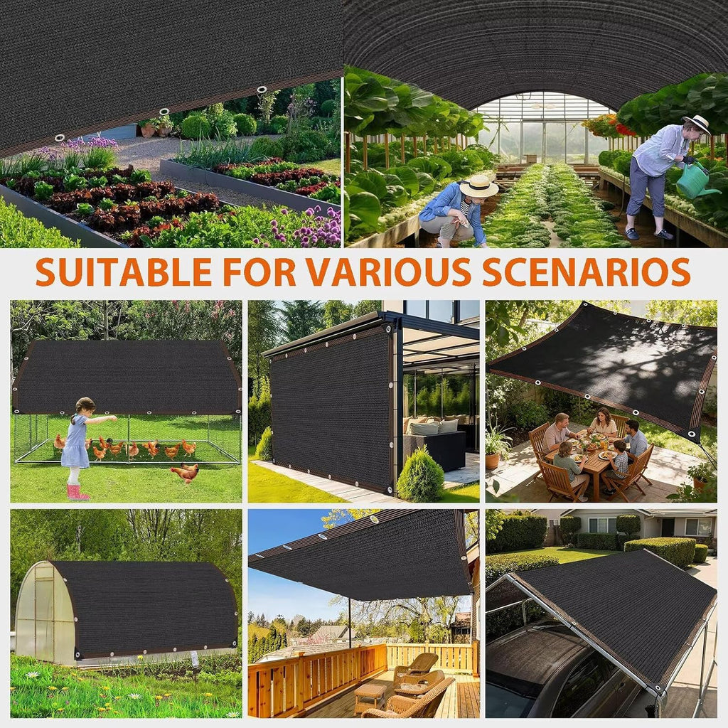 8 x 16 FT Shade Cloth -for Garden Plants, 90% Sunblock Shade Neting -for Outdoor Garden Bed Neting Mesh Pergola Patio