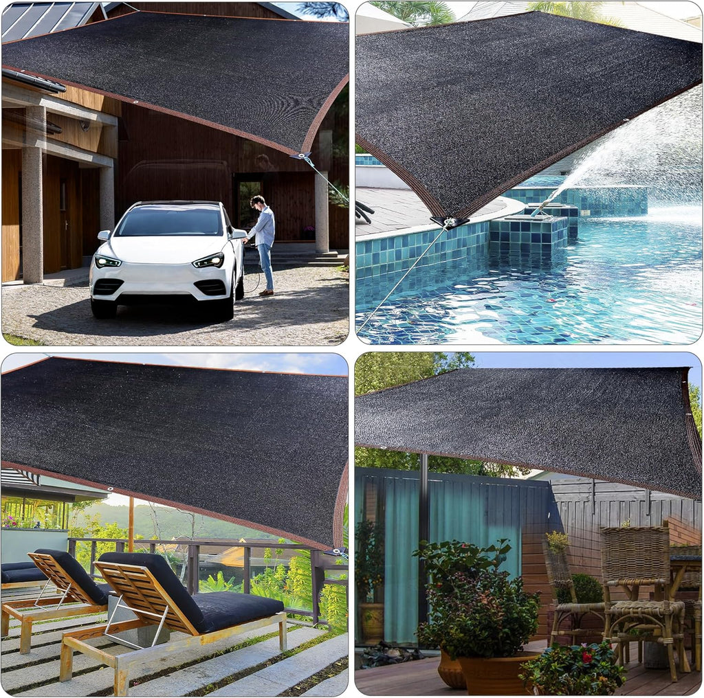 90% Shade Cloth,12×26FT,Tear Resistant Sun Shade Net with Reinforced Grommet,Durable Garden Shade Tarp Cover for